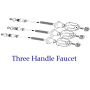 VALVE TRIM & REBUILD KITS - Three Handle Faucet (VALVE TRIM & REBUILD KITS - Trois Robinet)