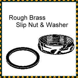 Rough Brass Slip Nut & Washer (Неосторожное латунные гайки Slip & Стиральная машина)