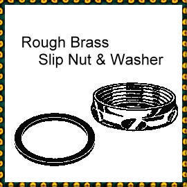 Rough Brass Slip Nut & Washer (Rough Brass Slip Nut & Washer)