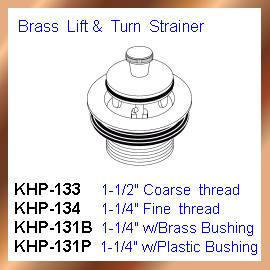 Brass Lift & Turn Strainer (Латунь лифт & Включить фильтр)