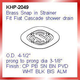 Brass Snap in Strainer Fit Fiat Cascade shower drain (Латунь Snap в фильтр пригодный Fiat каскадного ливня умов)
