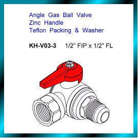 Brass Angle Gas Ball Valve (Brass Angle Gaz Ball Valve)