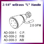BRASS SHOWER HEAD - w/Brass ``L`` Handle (BRASS SHOWER HEAD - w/Brass ``L`` Handle)