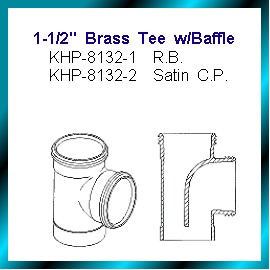 1-1/2`` Brass Tee w/Baffle (1 /2``латунные T  W / Перегородка)