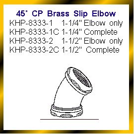 45 X CP Brass Slip Elbow (45 б)