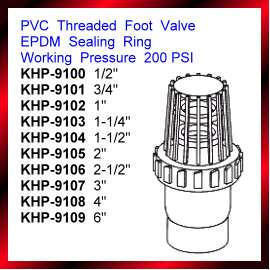PVC Threaded Foot Valve (PVC fileté Foot Valve)
