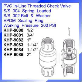 PVC In-Line Threaded Check Valve (PVC In-Line Threaded Check Valve)