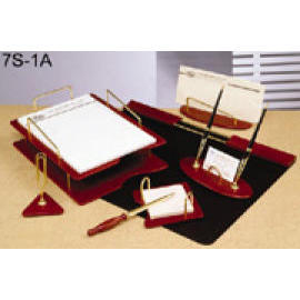 WOOD DESK SET