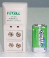 Consumer Ni-MH Rechargeable Battery- 9V + Charger