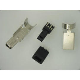 IEEE-1394 FIRE WIRE 4PIN PLUG SOLDER TYPE FOR ASSEMBLY CABLE (IEEE-1394 FIRE WIRE 4PIN PLUG SOLDER TYPE FOR ASSEMBLY CABLE)