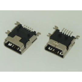 MINI USB 5PIN SOCKET PCB SMT TYPE (MINI USB 5PIN SOCKET PCB SMT TYPE)