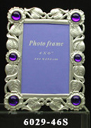 ELEGANT PEWTER PHOTO FRAME W / RHINESTONE (ELEGANT ETAIN CADRE PHOTO W / RHINESTONE)