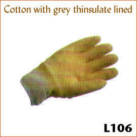 Cotton with grey thinsulate lined L106