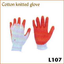 Cotton knitted glove L107 (Хлопок трикотажные перчатки L107)