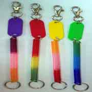 colorful coil key chain w/personal identity (coloré bobine w porte-clés / identité personnelle)