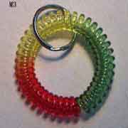 multi-color coil key chain