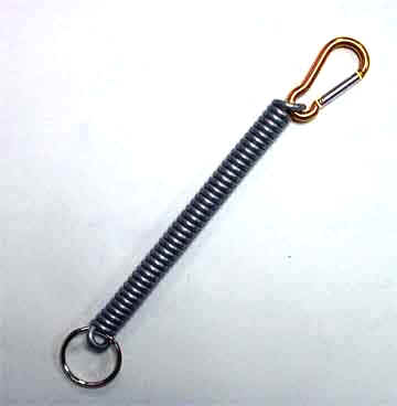 coil key chain w/carabiner