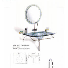 Sanitary Ware, Glass Wash-Basin. (Sanitaires, Verre lavabo.)