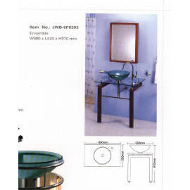 Sanitary Ware, Glass Wash-Basin. (Sanitaires, Verre lavabo.)