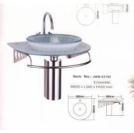 Sanitary Ware, Glass Wash-Basin. (Sanitaires, Verre lavabo.)