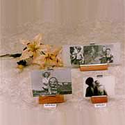 Photo Frame with aluminum in Wooden Base (Cadre photo en bois avec de l`aluminium dans la Base de)