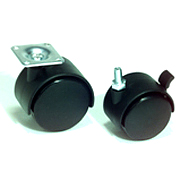 Nylon Twin Wheel Castors with Brake and Non-Brake Types (Nylon Twin Wheel Castors with Brake and Non-Brake Types)