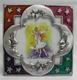 PEWTER FRAME WITH MOON DESIGN AND EPOXY