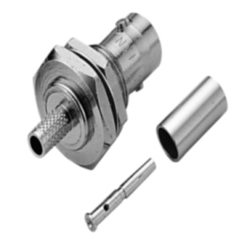 BNC STRAIGHT BULKHEAD FEMALE CRIMP