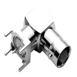 BNC RIGHT ANGLE PCB MOUNT FEMALE RECEPTACLE