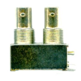 DUAL PORT BNC FEMALE PCB MOUNT RECEPTACLE METAL
