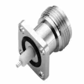 N SQUARE FLANGE FEMALE RECEPTACLE (EXPOSED TEFLON)