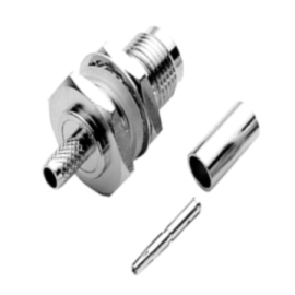 TNC STRAIGHT BULKHEAD FEMALE CRIMP