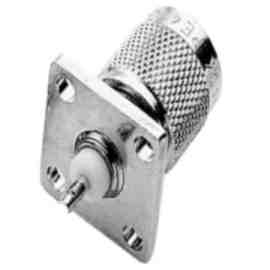 TNC STRAIGHT SQUARE FLANGE MALE RECEPTACLE