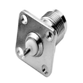 TNC SQUARE FLANGE FEMALE RECEPTACLE (SOLDER POT CONTACT)