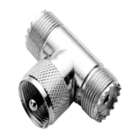 UHF TEE ADAPTER FEMALE- MALE - FEMALE (UHF TEE ADAPTER FEMALE- MALE - FEMALE)