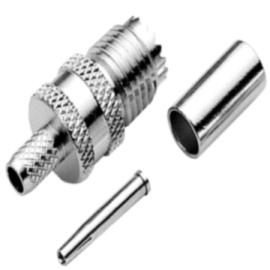 MINI-UHF STRAIGHT FEMALE CRIMP
