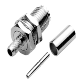 MINI-UHF STRAIGHT BULKHEAD FEMALE CRIMP
