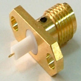 SMA 2 HOLE FLANGE FEMALE RECEPTACLE (FOR MICROSTRIP LINE CIRCUITS) (SMA 2 HOLE FLANGE FEMALE RECEPTACLE (FOR MICROSTRIP LINE CIRCUITS))