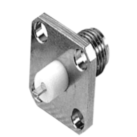 SMA SQUARE FLANGE FEMALE RECEPTACLE (HALF ROUND CONTACT)