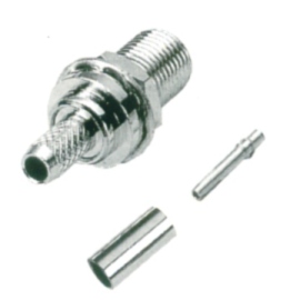 MCX STRAIGHT BULKHEAD FEMALE CRIMP