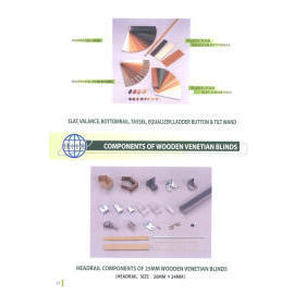 COMPONENTS OF 25MM WOODEN VENETIAN BLINDS