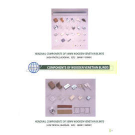 HEADRAIL COMPONENTS OF 50MM WOODEN VENETIAN BLINDS