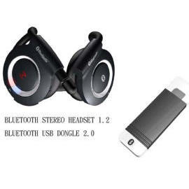 bluetooth headset with USB dongle (Casque d`écoute Bluetooth avec dongle USB)