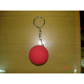 MINI SQUASH BALL WITH KEY RING AND CHAIN (MINI SQUASH BALL WITH KEY RING AND CHAIN)