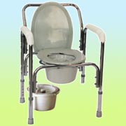 STEEL COMMODE CHAIR