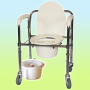 FOLDABLE COMMODE CHAIR