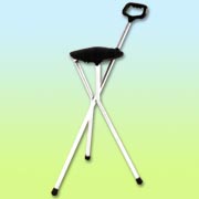 ALUMINUM TRIPOD CANE SEAT