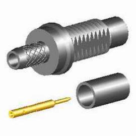 RF CONNECTOR (SMC STRAIGHT PLUG BULKHEAD CRIMP, RG316U)