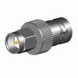 RF CONNECTOR (STRAIGHT SMA PLUG - BNC JACK ADAPTOR )