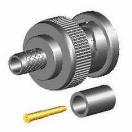 RF CONNECTOR (BNC STRAIGHT PLUG CRIMP, RG58U) (RF CONNECTOR (BNC STRAIGHT PLUG CRIMP, RG58U))